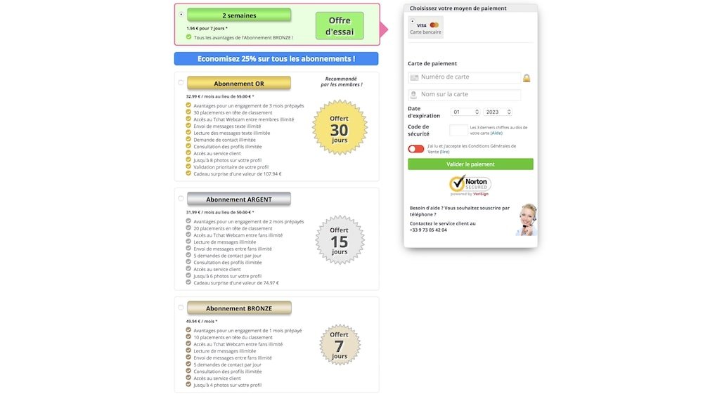 tarif et abonnement rencontres locales